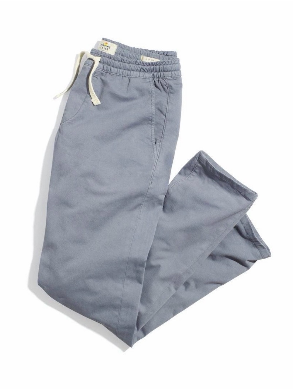 Marine Layer Saturday Pant Women’s Medium Tall Gray Blue Slim Straight Drawstrin